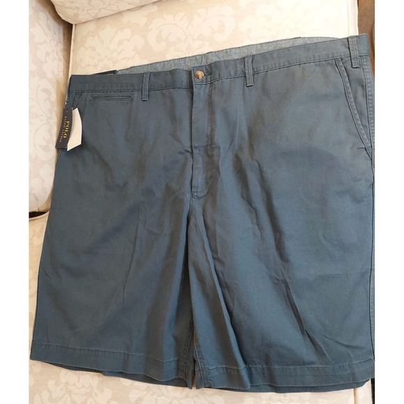 Polo Ralph Lauren Other - Polo Ralph Lauren Men's Cotton Shorts Big/Tall Blue Flat Front Size 48B $90 NEW!